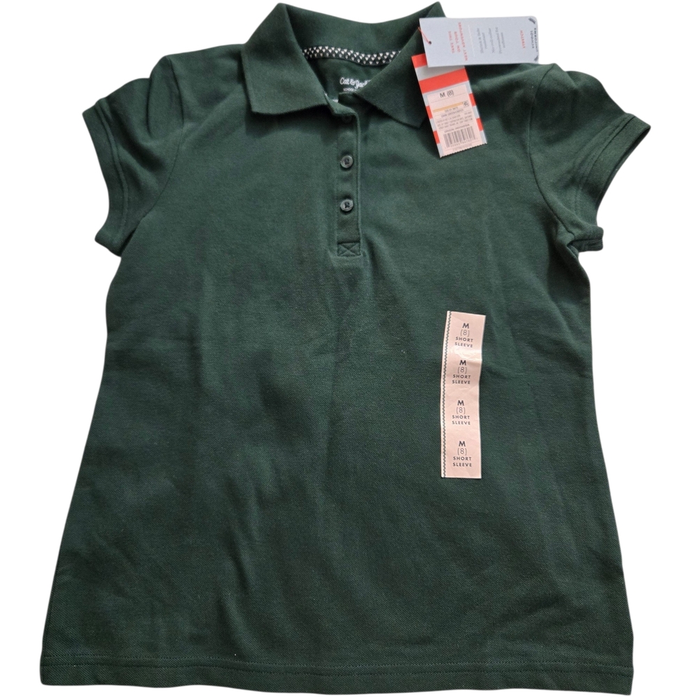Cat & Jack Girls Uniform Polo Shirt M (8) NWT - Short Sleeve